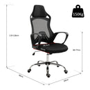 Sedia da Ufficio Presidenziale Ergonomica a Rete  Nera