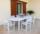 Tavolo Formentera 160/240x90x75 h cm in Alluminio Bianco