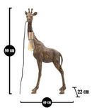 Lampada da Tavolo Giraffa 40x22x80 cm in Poliresina 
