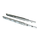 Guide a Sfere per Cassetti con Estrazione Totale con Squadra H45 mm L450 Bianco Acciaio Emuca