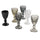 Set 6 Schnapsbecher Prisma Stones in Glas Villa d'Este Home Tivoli Grau