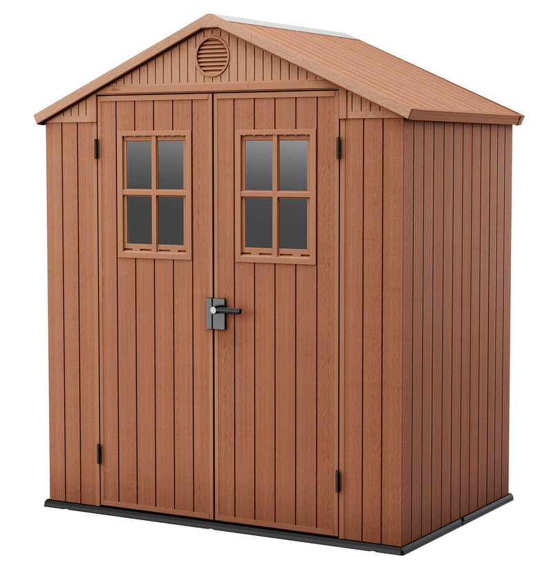 Casetta da Giardino Porta Attrezzi 190x122x221 cmin Evotech+ Keter Darwin 6x4 Marrone