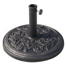 Base per Ombrellone da Giardino Ø45 cm 9 Kg in Resina con Finiture in Bronzo