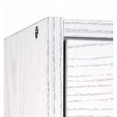 Scarpiera 4 Ante a Ribalta Doppio Ripiano 63x150x24 cm in legno rovere sbiancato