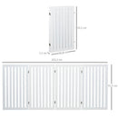 Cancelletto di Sicurezza Pieghevole per Animali Domestici 203,2x1,8x91 cm in Legno  Bianco