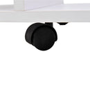Mobile TV in Legno con Ruote Bianco 80x40x40 cm 
