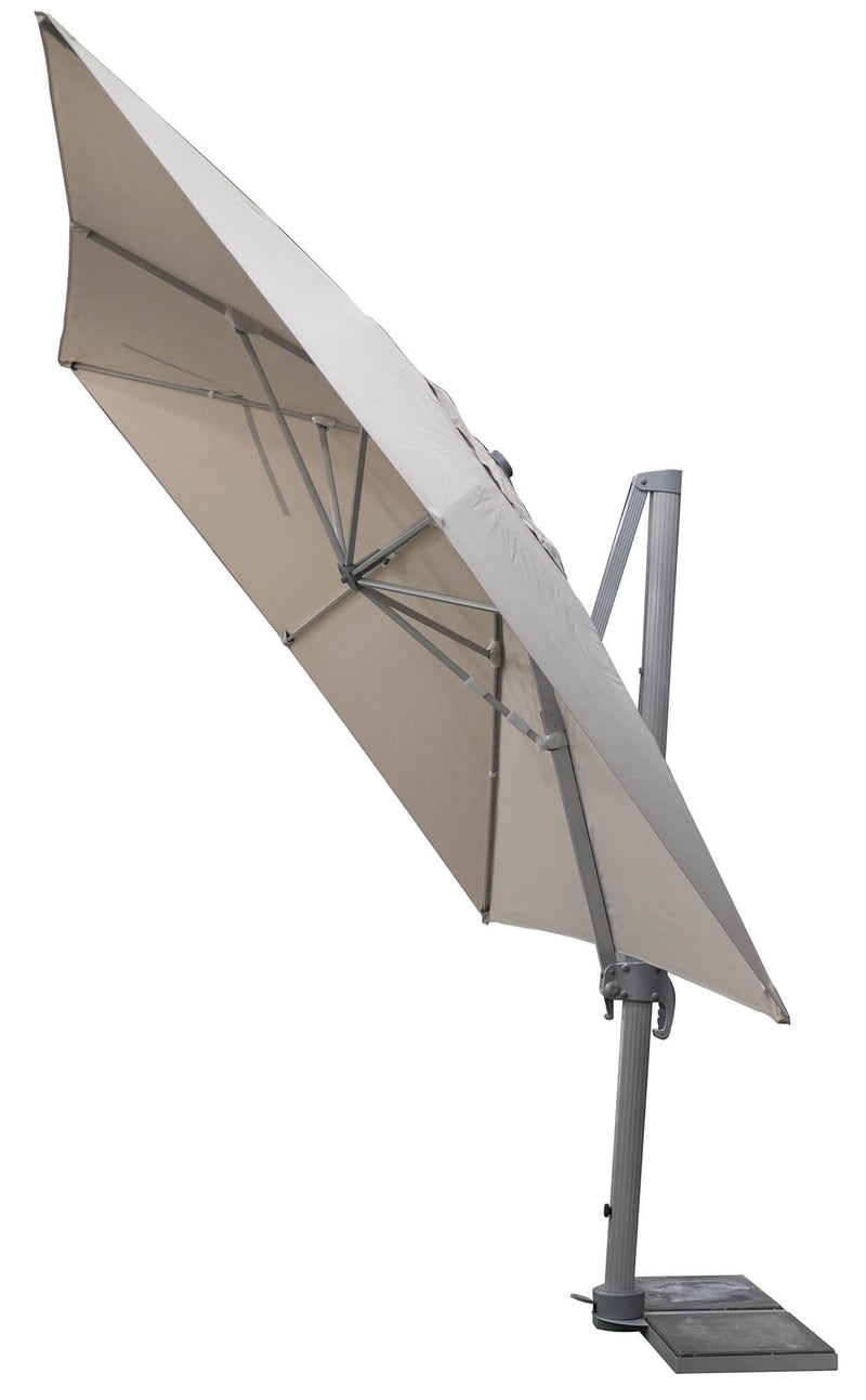 Ombrellone da Giardino Decentrato 3x3m in Alluminio Alba Grigio