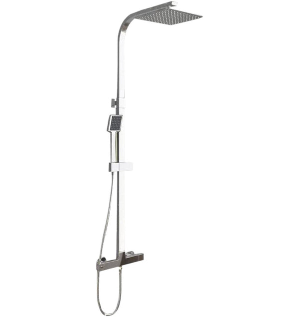 prezzo Set Colonna Doccia H80/120 cm Soffione Doccia e Laccio in Acciaio Inox Cromato