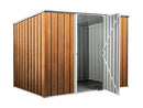 Casetta Box da Giardino in Lamiera di Acciaio Porta Utensili 260x185x192 cm Enaudi Legno