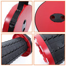 Sgabello Poggiapiedi Telescopico Pieghevole Nero e Rosso