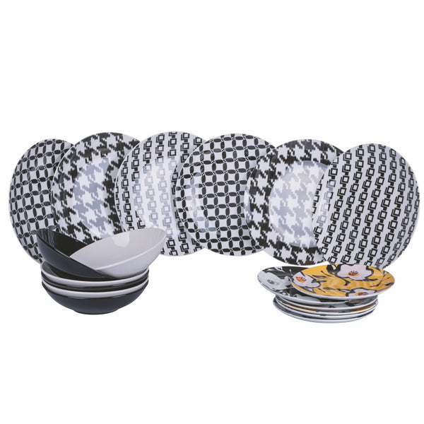 Tafelservice 18 Teile aus Porzellan und mehrfarbigem Steinzeug Villa d'Este Home Tivoli Coco Walk prezzo