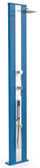Doccia Solare da Esterno Giardino 40L Miscelatore e Doccetta Mobile Arkema Dada S Fascia Inox Blu