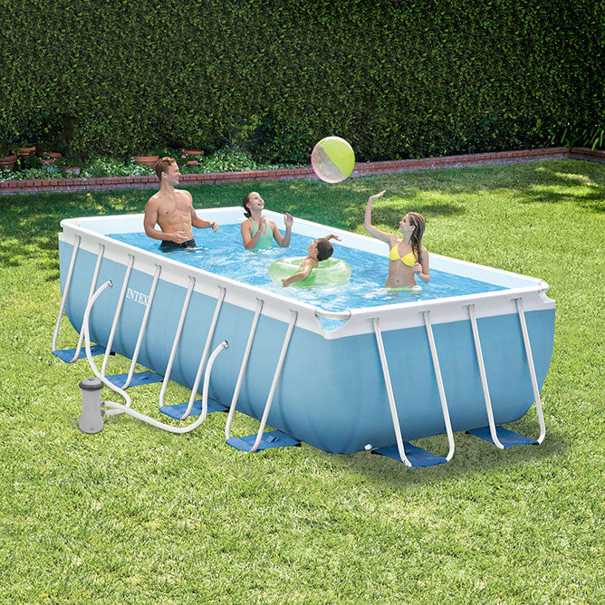 Piscina Fuori Terra Rettangolare H100x400x200cm con Pompa Intex Prism Frame