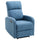 Relax Liegesessel aus blauem Leinenstoff