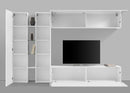 Parete Attrezzata Soggiorno 280x30x180 cm Maruska n°8 Bianco Lucido 