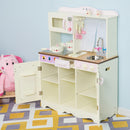 Cucina Giocattolo in Legno con Utensili Bianco 71x30x97.5 cm 