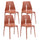 Set mit 4 stapelbaren Stühlen 85 x 50 x 51 cm aus Polypropylen und Fiberglas Lisbon Brick