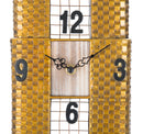 Orologio da Muro Empire Building 23,5x6,5x78 cm in Ferro Oro