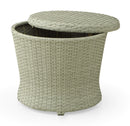 Set Salotto da Giardino Tavolino 2 Poltrone e 2 Poggiapiedi in Rattan Kraus Vasari Beige