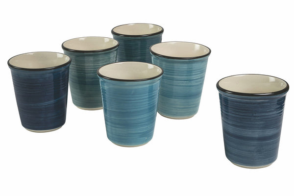 sconto Set mit 6 Keramik-Wassergläsern 350 ml Villa d'Este Home Tivoli Baita Acqua