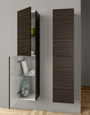 Mobile da Bagno a Colonna 2 Ante in Mdf 35x30x160cm TFT Swing Wengè