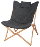 Poltrona Pieghevole da Giardino in Poliestere Vorghini Butterfly Antracite