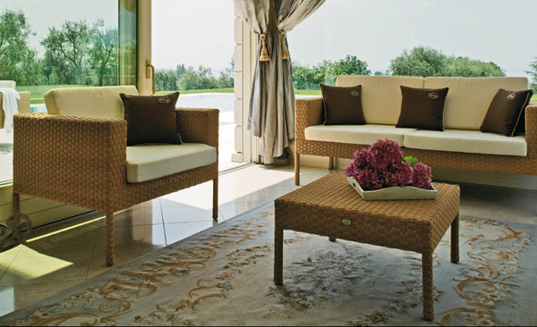 online Gartengarnitur Sofa 2 Sessel und Couchtisch in Wicker Ranieri Harmony