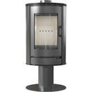 Stufa a Legna 5,5/10,5KW Piastrellata in Acciaio Flig Springfield Nera
