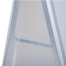 Espositore Pubblicitario Bifacciale a Cavalletto Pieghevole in PVC Bianco 64x8x121 cm 