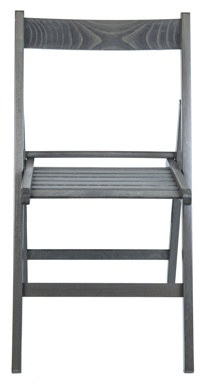 Set 4 Sedie Pieghevole 47,5x42,5x45/79 cm in Legno di Faggio FSC Grigia