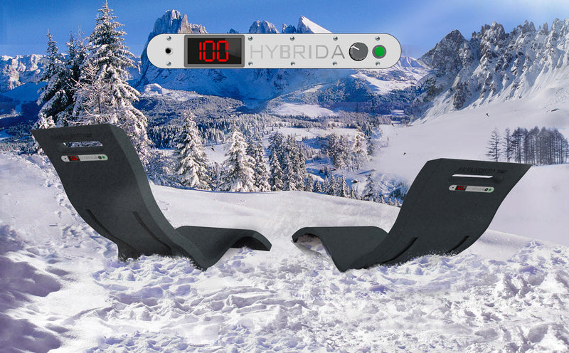 Lettino Chaise Longue Riscaldata da Esterno Giardino Seduta a Terra Arkema Serendipity Hybrida Blu