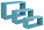 Set 3 Mensole da Parete Rettangolare in Fibra di Legno Trittico Blu Baltico