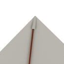 Ombrellone da Giardino Rettangolare Inclinabile 200x150x235H cm Apertura a Corda Beige 