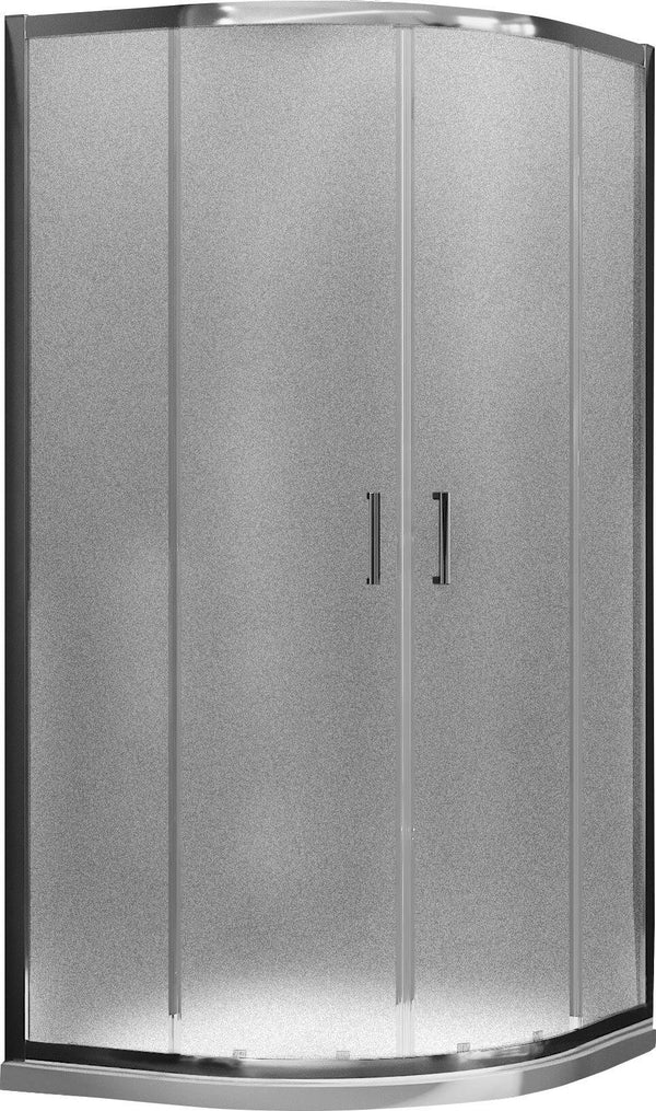 sconto Eckduschkabine 2 Schiebetüren in opakem Kristallglas 6 mm H185 Fosterberg Dragor Verschiedene Größen