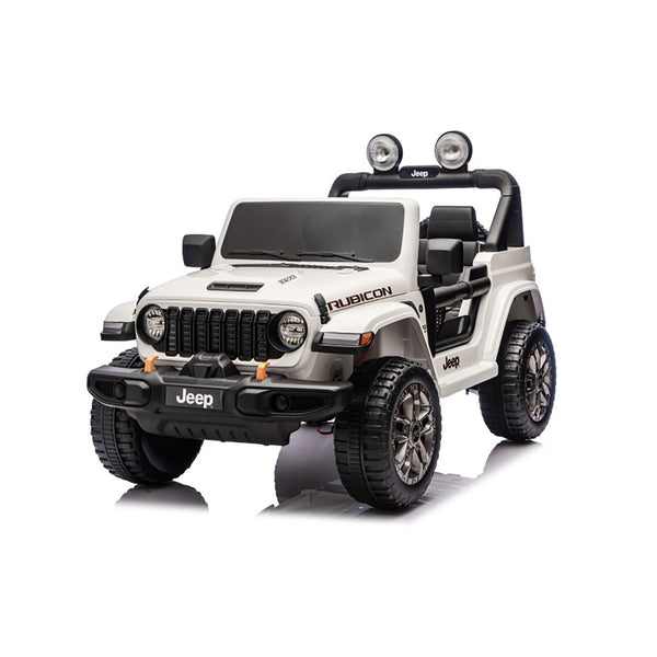 Macchina Elettrica per Bambini Jeep Wrangler Rubicon 12V con Telecomando Bianco online