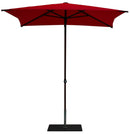 Ombrellone da Giardino 2x2 m Palo Ø38 mm in Alluminio Effetto Legno Tessuto Poliestere Trend Wood Rosso