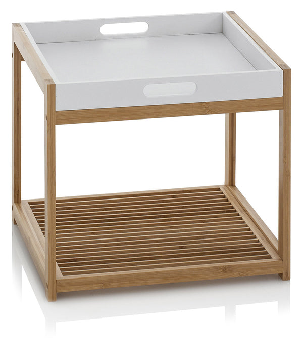 Couchtisch mit Tablett 44x40x40 cm aus Holz prezzo