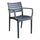 Eveline Sessel 58,5x55,2x84 cm aus anthrazitfarbenem Polypropylen