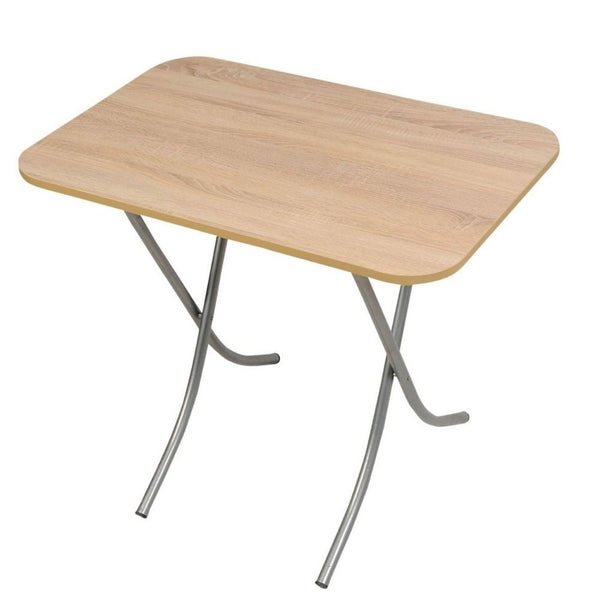 Tavolo pieghevole 70x120x75 cm rovere sonoma e gambe grigio sconto