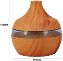 Mini Diffusore aromi Vaporizzatore LED 110x110x115mm 2W USB Marrone chiaro