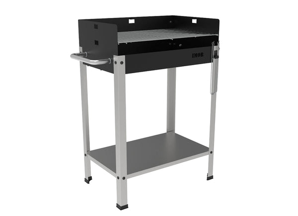 prezzo Barbecue a Carbone 56,7x36x83 cm Griglia Altezza Regolabile in Acciaio Eco Nero e Grigio