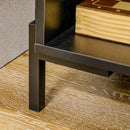 Mobiletto da Salotto 5 Ripiani 2 Ante 120x40x74 cm in Truciolato Nero