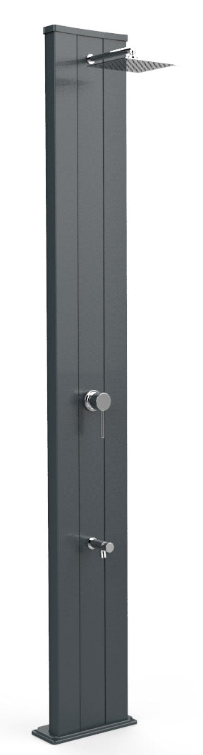 acquista Doccia Solare da Giardino 40L Miscelatore e Lavapiedi Arkema Dada S Grigio Antracite