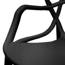 Set 4 Sedie 55x54x82 cm in Polipropilene Sveva Nere