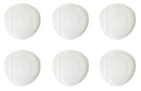 Set 6 Piatti Piani Ø25,5 cm in Porcellana Allluminica Kaleidos Aluxina Miami Bianchi
