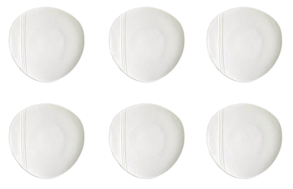 prezzo Set 6 Speiseteller Ø25,5 cm aus allluminischem Porzellan Kaleidos Aluxina Miami Bianchi