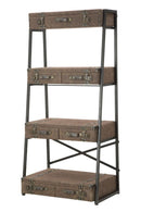 Libreria Travel 86,5x55x181 cm in Ferro e MDF e PU