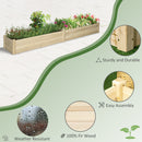 Letto per Orto Rialzato con Fondo Aperto e 2 Sezioni Separate 244x61,5x27 cm in Legno di Abete Naturale