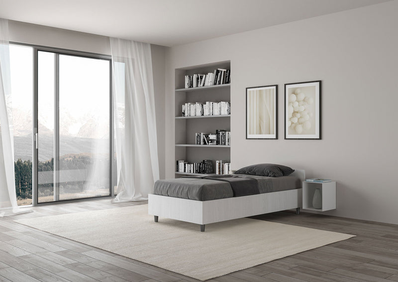 Letto Singolo Nuamo Bianco Frassino Varie Misure