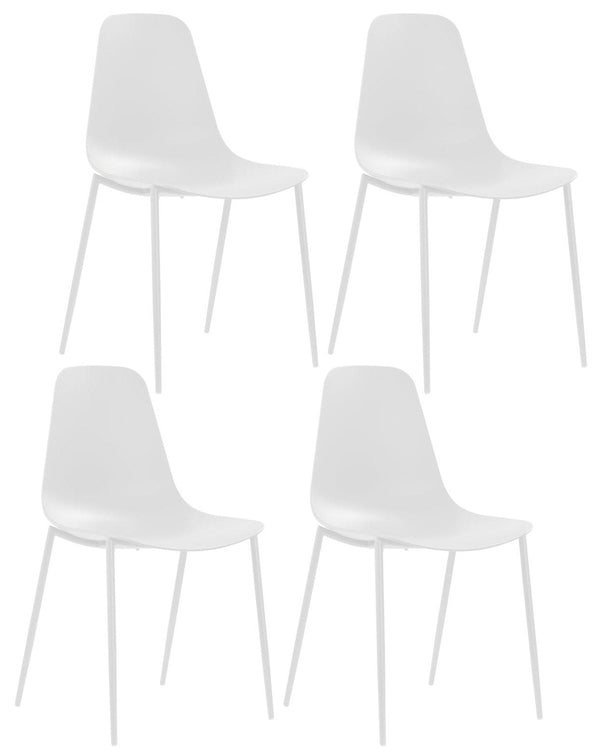 Set 4 Sedie 49x48,5xH88 cm in Polipropilene Frida Bianco acquista